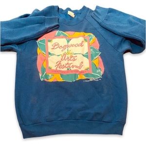 1992 vintage Dogwood Arts Festival TN sweatshirt blue crewneck sweatshirt size L